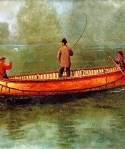 Bierstadt Fishing from a Canoe Diamond Painting