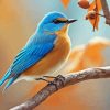 Blue Bird In Autumn Diamond Painting