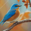 Blue Bird In Autumn Diamond Painting