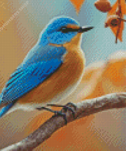 Blue Bird In Autumn Diamond Painting