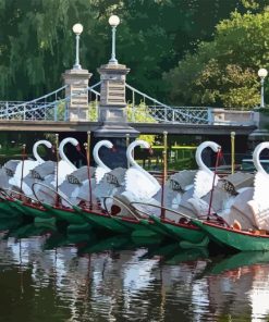 Boston Swan Boats Diamond Painting