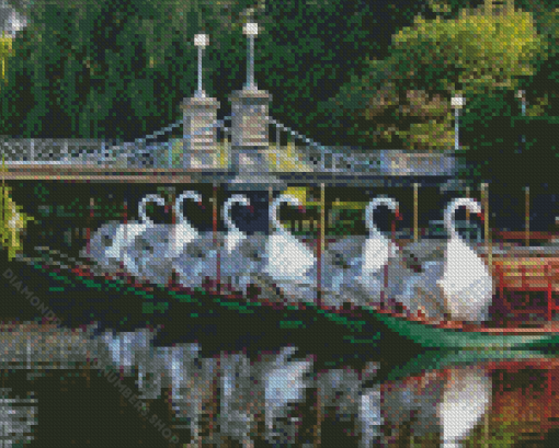 Boston Swan Boats Diamond Painting