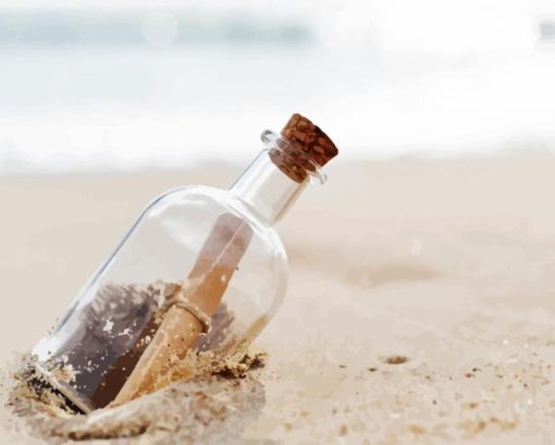 Bottle On Beach Diamond Painting