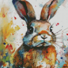 Bunny In Flower Field Diamond Painting