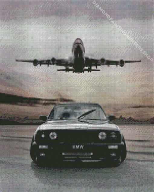 E30 And Plane Diamond Painting