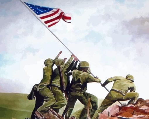 Flag Raising Iwo Jima Diamond Painting