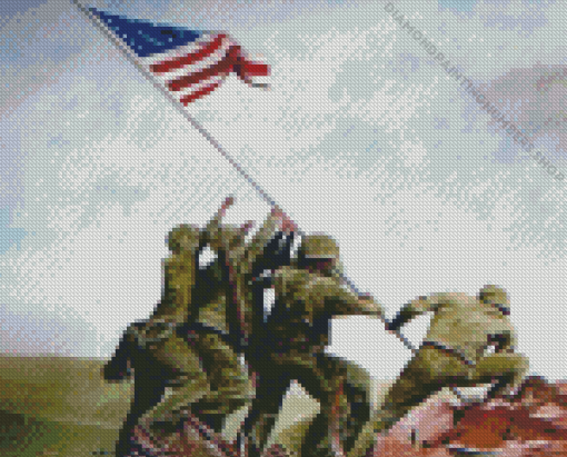 Flag Raising Iwo Jima Diamond Painting