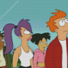 Fry and Leela Diamond Painting