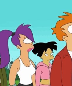 Fry and Leela Diamond Painting