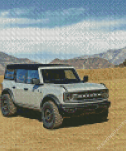 Grey Ford Bronco Diamond Painting