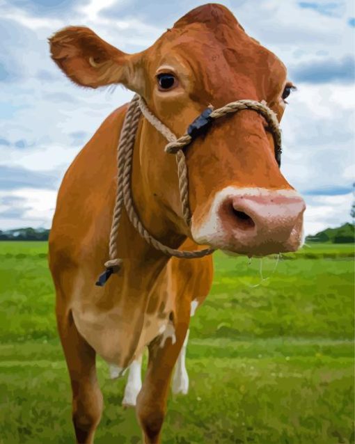 Guernsey Cow Diamond Painting