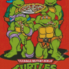 Ninja Turtles Eating Pizza Diamond Painting