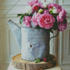 Peonies In Vase Diamond Painting