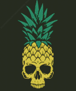 Pineapple Skull Diamond Painting