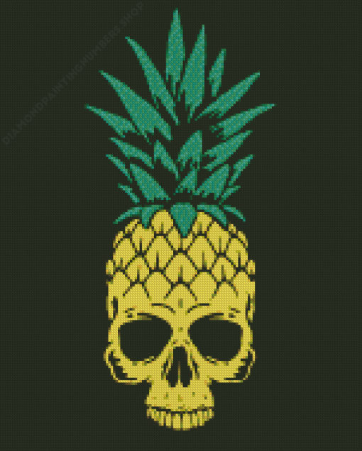 Pineapple Skull Diamond Painting