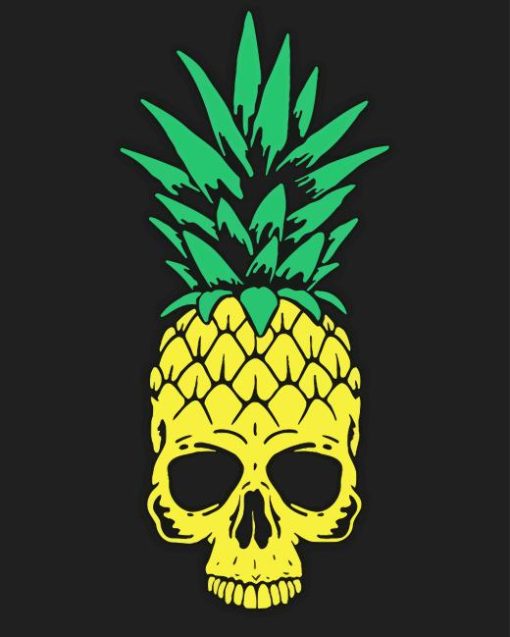 Pineapple Skull Diamond Painting