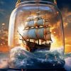 Pirate Ship In Bottle Diamond Painting