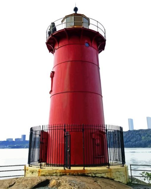 Red Lighthouse Diamond Painting