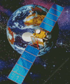 Satellite Over Earth Diamond Painting