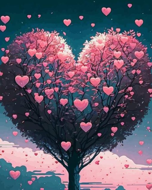 Tree Heart Diamond Painting