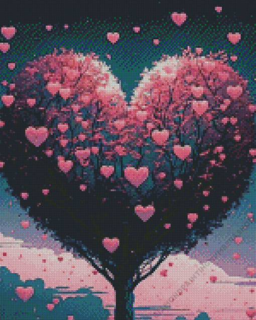 Tree Heart Diamond Painting