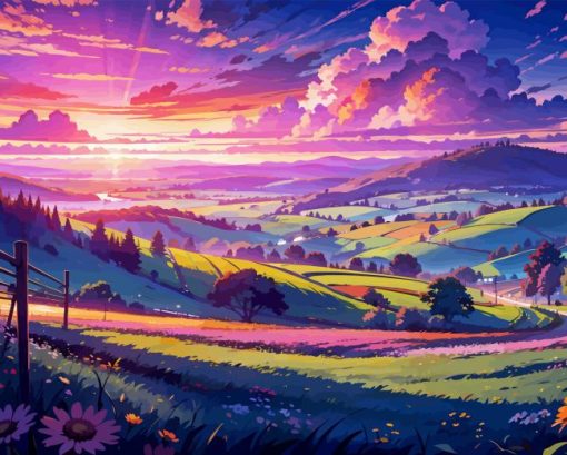 Anime Landscape Diamond Painting