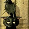 Cat And Crow Diamond Painting