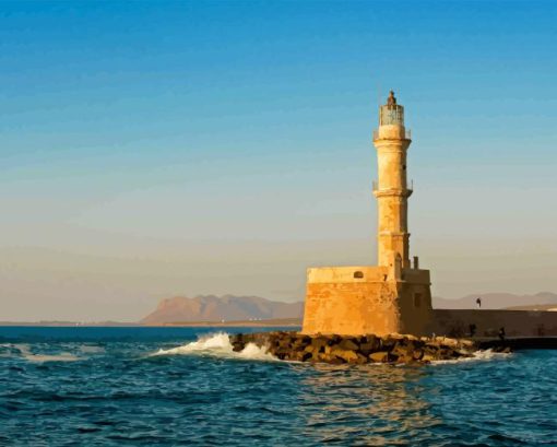 Chania Lighthouse Diamond Painting