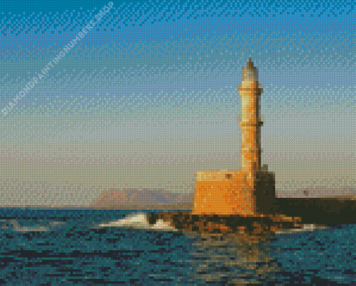 Chania Lighthouse Diamond Painting