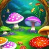 Colorful Mushroom Diamond Painting