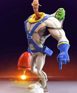 Earthworm Jim Diamond Painting