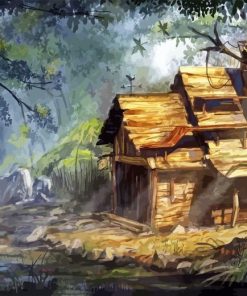 House In The Forest Diamond Painting