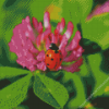 Ladybug And Flower Diamond Painting