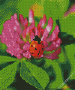 Ladybug And Flower Diamond Painting