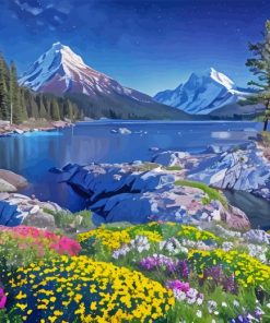 Lake In Alps Landscape Diamond Painting