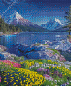 Lake In Alps Landscape Diamond Painting