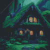 Mystery Forest House Diamond Painting