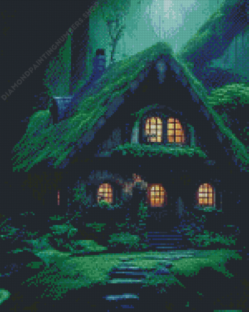 Mystery Forest House Diamond Painting