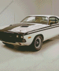 White 1974 Challenger Diamond Painting