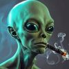 Alien Smoking Diamond Painting