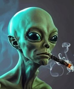 Alien Smoking Diamond Painting