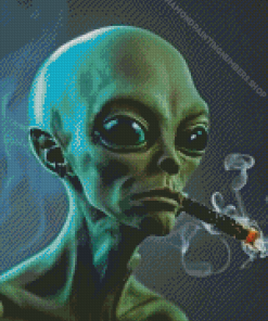 Alien Smoking Diamond Painting