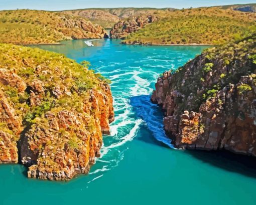 Australia Horizontal Falls Diamond by numbers