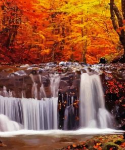 Autumn Forest River Diamond Painting