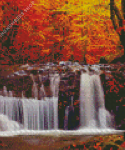 Autumn Forest River Diamond Painting