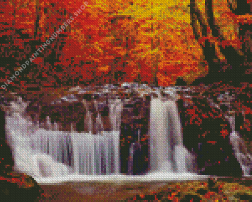 Autumn Forest River Diamond Painting