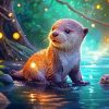 Adorable Baby Otter Diamond Painting