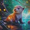 Adorable Baby Otter Diamond Painting