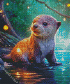 Adorable Baby Otter Diamond Painting