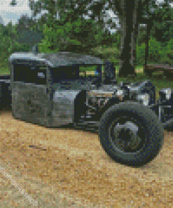 Black Rat Rod Diamond Painting